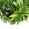 Flowering White Artificial Green Wall Disc UV Resistant 100cm (White Frame) - Designer Vertical Gardens Artificial vertical garden wall disc