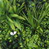 Flowering White Artificial Green Wall Disc UV Resistant 100cm (White Frame) - Designer Vertical Gardens Artificial vertical garden wall disc