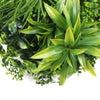 Flowering White Artificial Green Wall Disc UV Resistant 75cm (White Frame) - Designer Vertical Gardens Artificial vertical garden wall disc