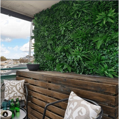Green Sensation Artificial Vertical Garden / Fake Green Wall 1m x 1m UV Resistant - Designer Vertical Gardens artificial garden wall plants artificial green wall australia