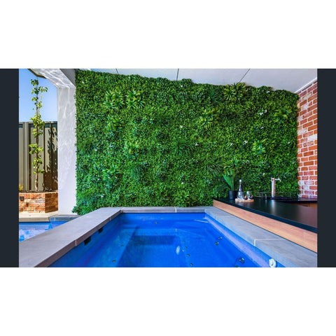 Green Sensation Artificial Vertical Garden / Fake Green Wall 1m x 1m UV Resistant - Designer Vertical Gardens artificial garden wall plants artificial green wall australia