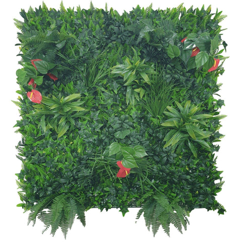 Mixed Jungle Artificial Vertical Garden / Fake Green Wall UV Resistant 1m x 1m UV Resistant - Designer Vertical Gardens artificial garden wall plants artificial green wall australia